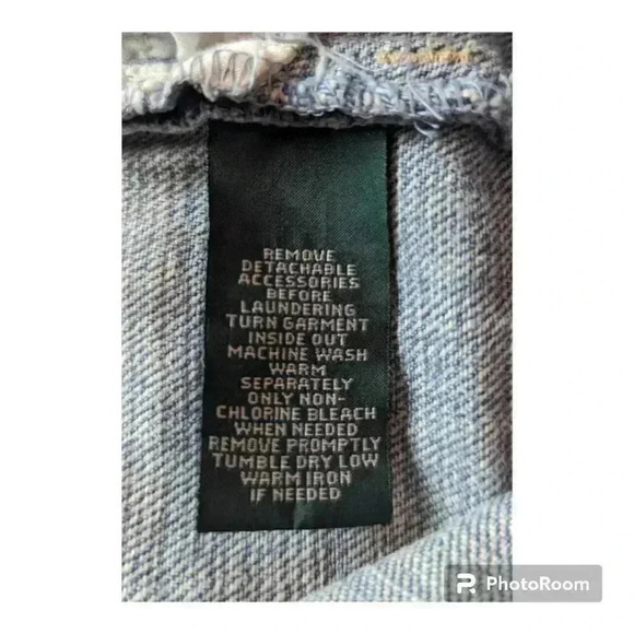 LRL Lauren Jeans Co. Women's Light Wash Cropped Boyfriend Fit Jeans, Size 16W - Picture 6 of 11